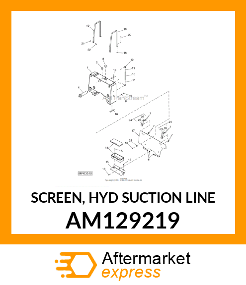 SCREEN, HYD SUCTION LINE AM129219