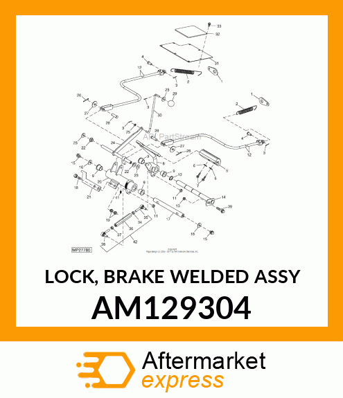 LOCK, BRAKE WELDED ASSY AM129304