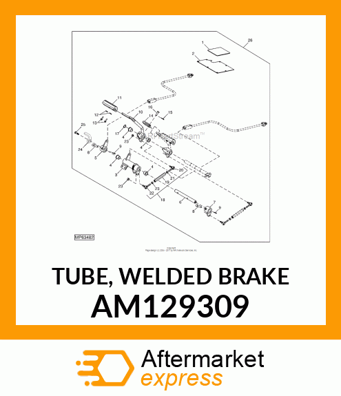 TUBE, WELDED BRAKE AM129309