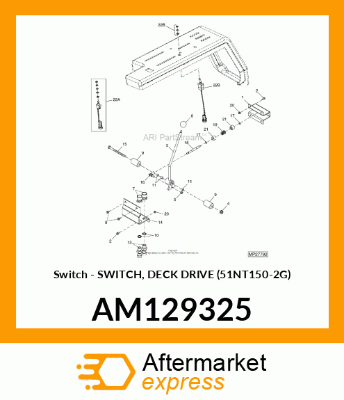 Switch - SWITCH, DECK DRIVE (51NT150-2G) AM129325