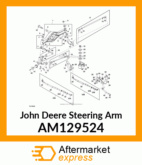 STEERING ARM, ARM, VERT. STEERING AM129524