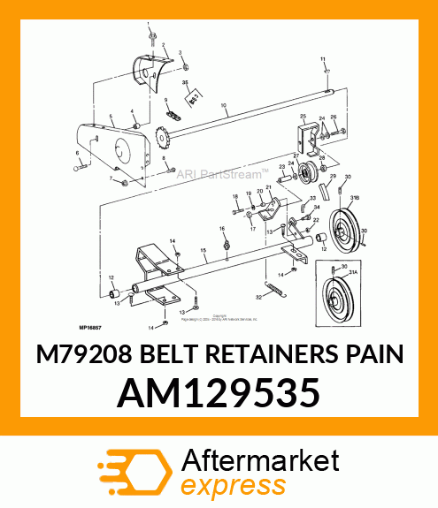 Belt Retainers M79208 Pain AM129535