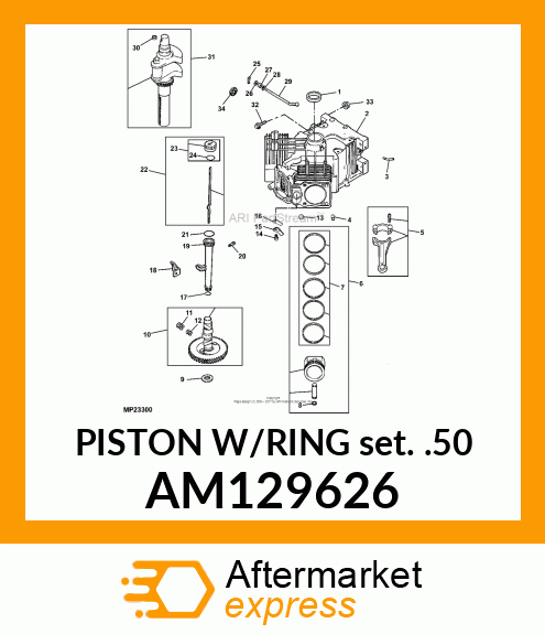 Piston Ring Kit AM129626