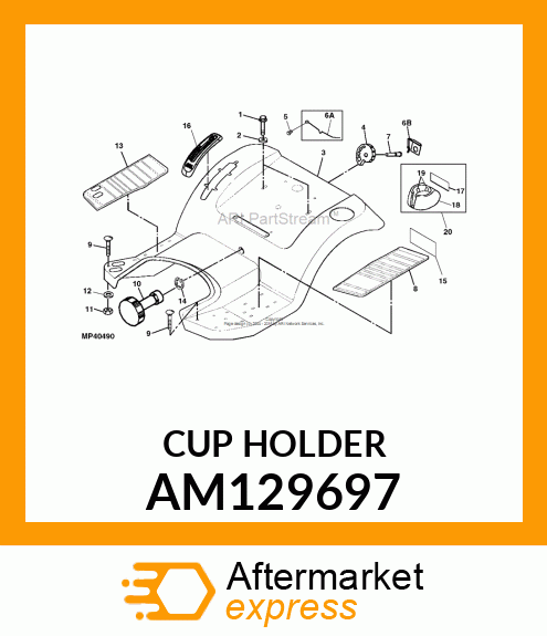 HOLDER, CUP W/ADHESIVE AM129697