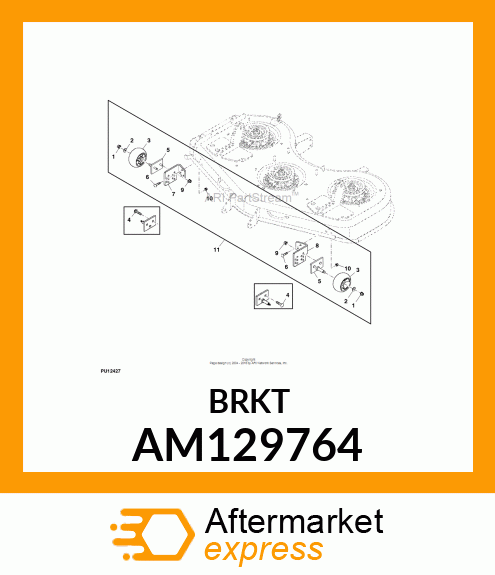 BRACKET, WHEEL MOUNTING AM129764