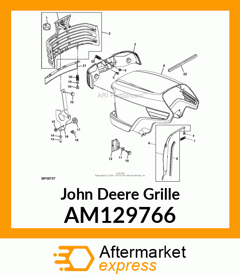 GRILLE, ASSY AM129766