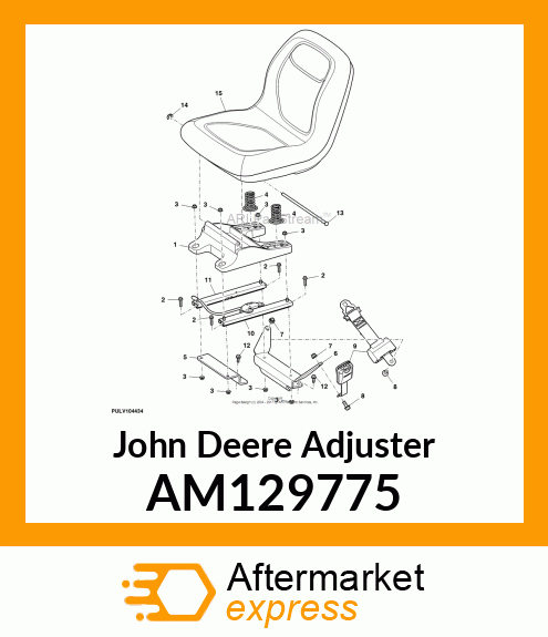 ADJUSTER, SEAT SUSPSENSION W/LATCH AM129775