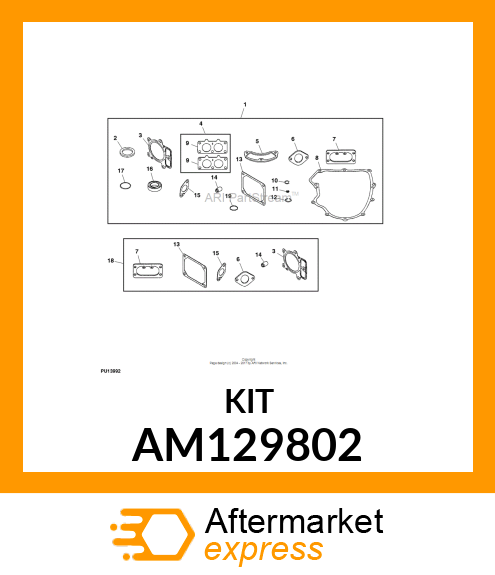 KIT, GASKET AM129802