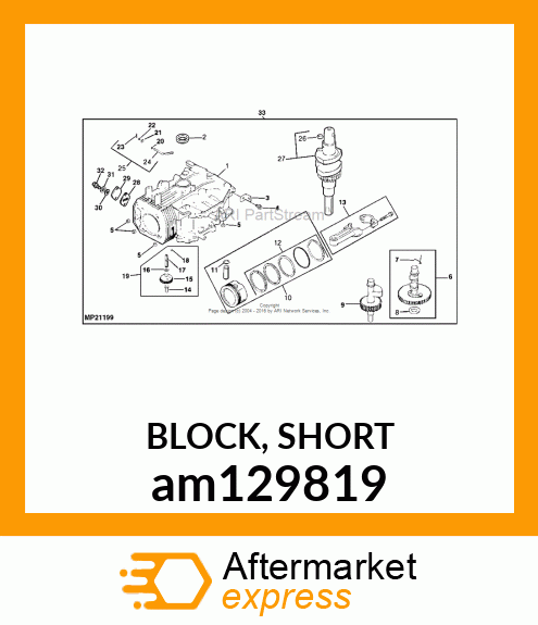 BLOCK, SHORT am129819