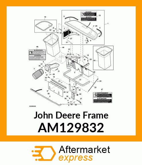 FRAME, WELDED BAG SUPPORT E AM129832