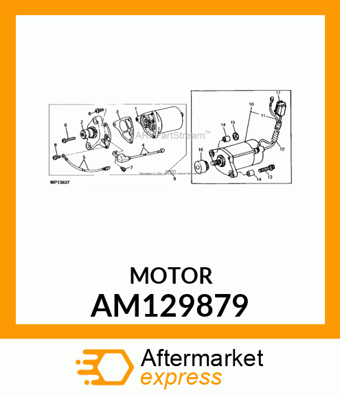 Starter Motor - STARTER AM129879