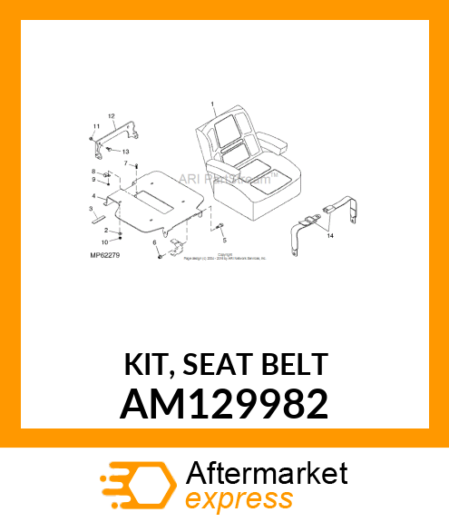 KIT, SEAT BELT AM129982