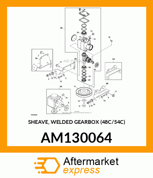 SHEAVE, WELDED GEARBOX (48C/54C) AM130064