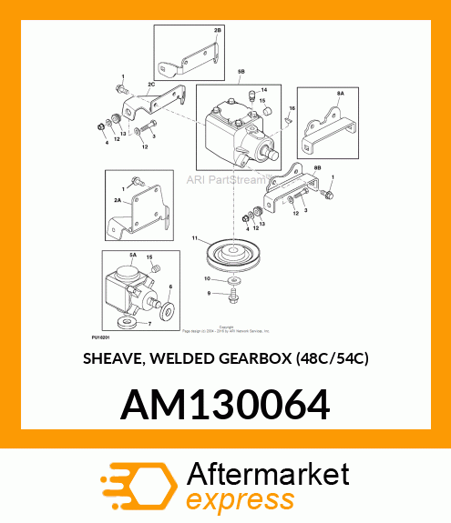 SHEAVE, WELDED GEARBOX (48C/54C) AM130064