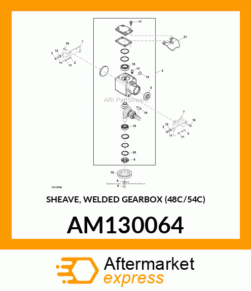 SHEAVE, WELDED GEARBOX (48C/54C) AM130064