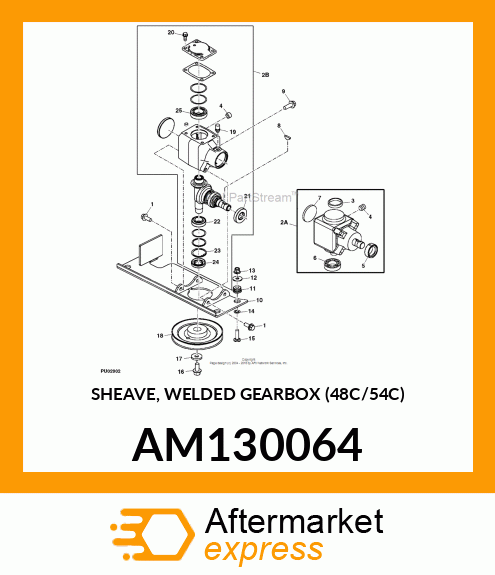 SHEAVE, WELDED GEARBOX (48C/54C) AM130064