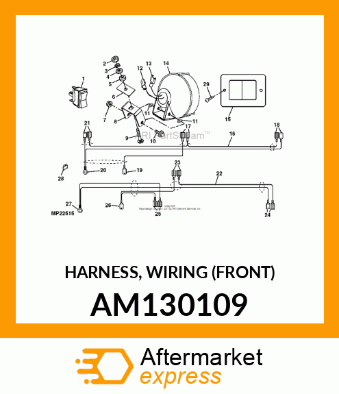 HARNESS, WIRING (FRONT) AM130109