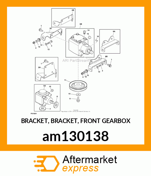 BRACKET, BRACKET, FRONT GEARBOX am130138