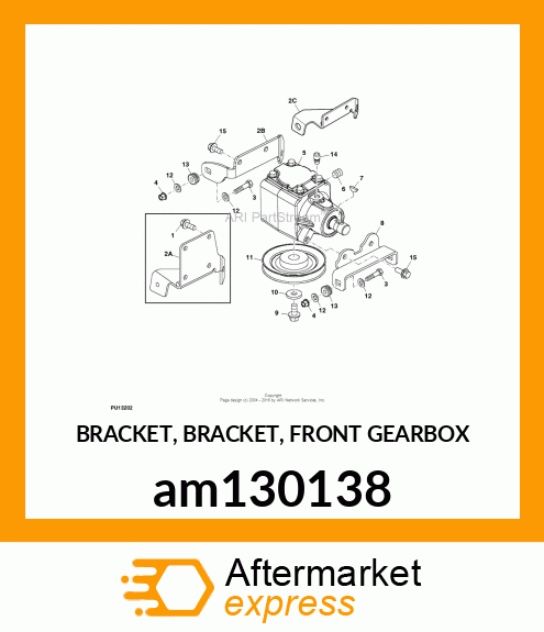 BRACKET, BRACKET, FRONT GEARBOX am130138