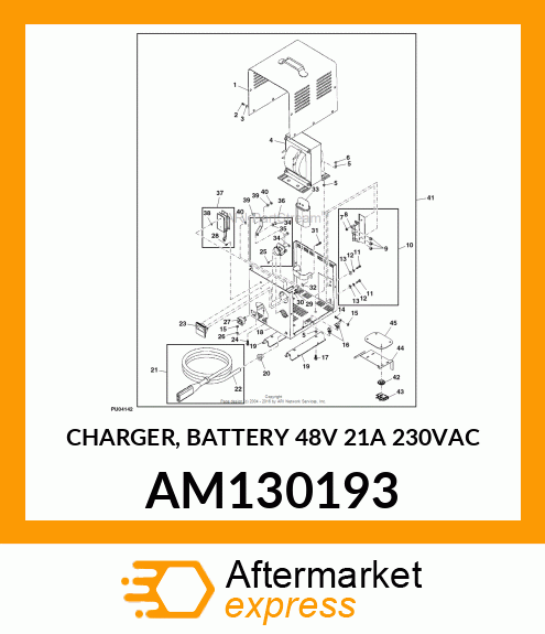 CHARGER, BATTERY 48V 21A 230VAC AM130193