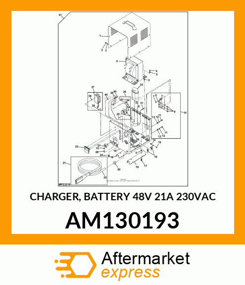 CHARGER, BATTERY 48V 21A 230VAC AM130193