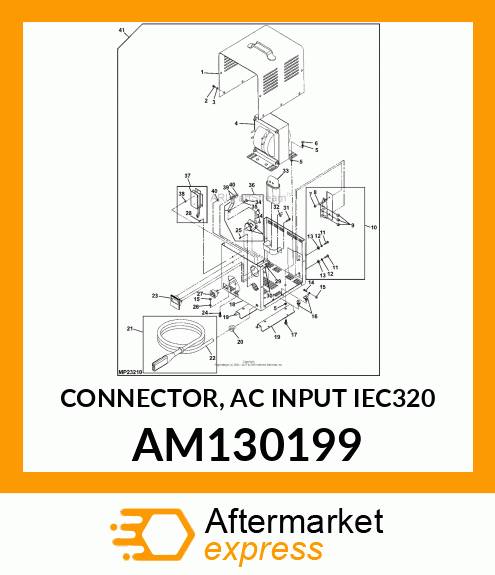 CONNECTOR, AC INPUT IEC320 AM130199