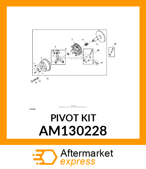 KIT,PIVOT BOLT(D W/WASHRS) AM130228