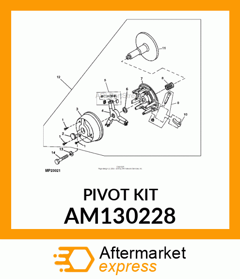 KIT,PIVOT BOLT(D W/WASHRS) AM130228