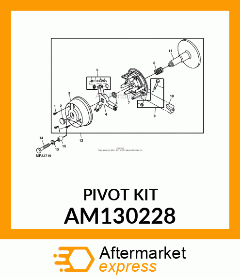 KIT,PIVOT BOLT(D W/WASHRS) AM130228