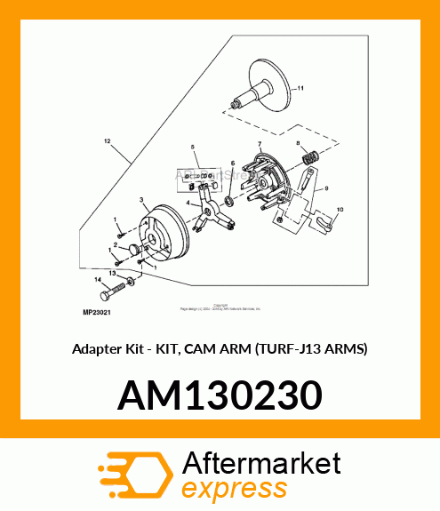 Adapter Kit - KIT, CAM ARM (TURF-J13 ARMS) AM130230