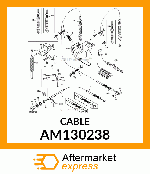 CABLE, THROTTLE AM130238