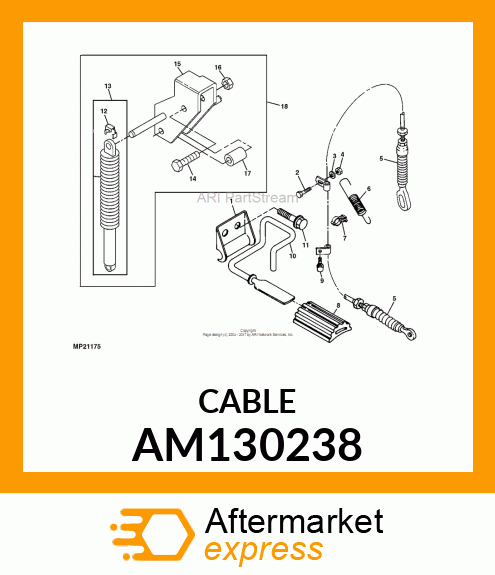 CABLE, THROTTLE AM130238