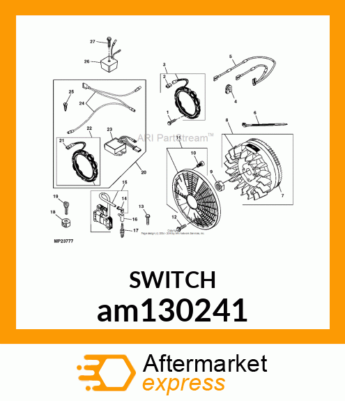 SWITCH, DELTA 4 POS W/ INSERT am130241