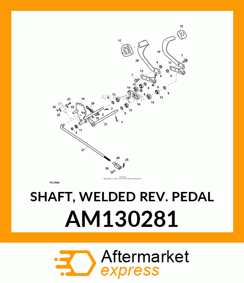 SHAFT, WELDED REV. PEDAL AM130281