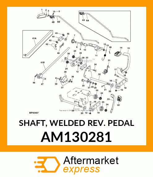 SHAFT, WELDED REV. PEDAL AM130281