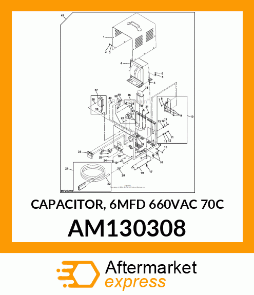 CAPACITOR, 6MFD 660VAC 70C AM130308