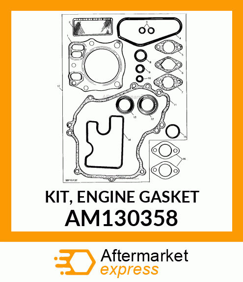 KIT, ENGINE GASKET AM130358