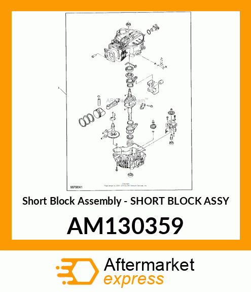 Short Block Assembly - SHORT BLOCK ASSY AM130359