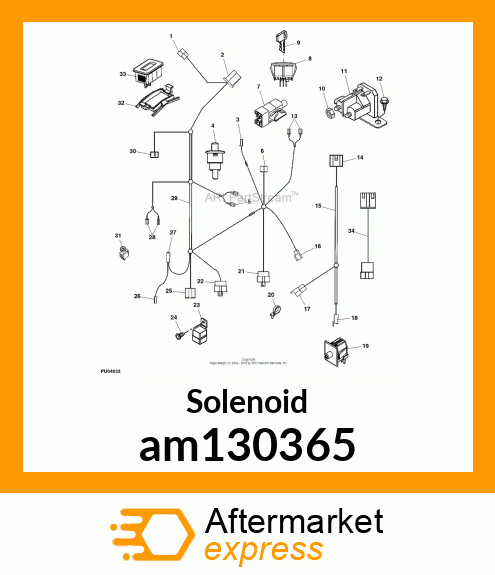 STARTING AID SOLENOID, STARTER SOLE am130365