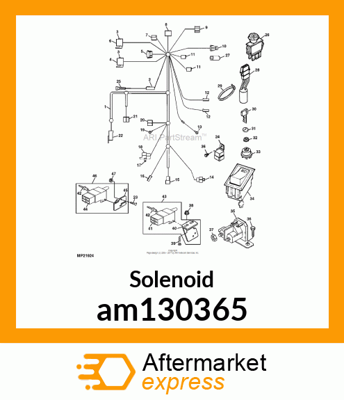 STARTING AID SOLENOID, STARTER SOLE am130365