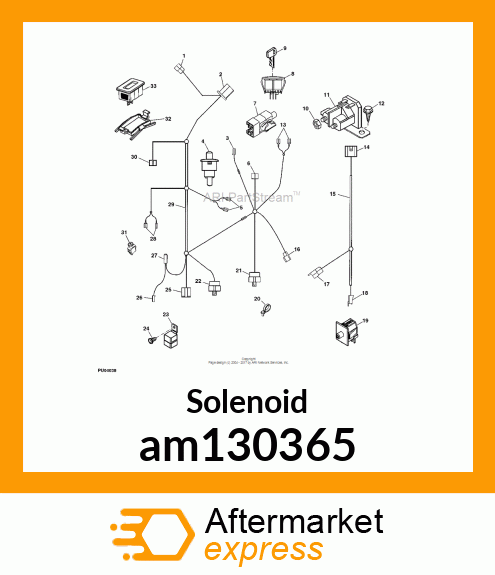 STARTING AID SOLENOID, STARTER SOLE am130365