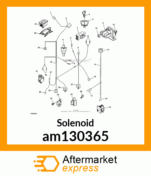 STARTING AID SOLENOID, STARTER SOLE am130365