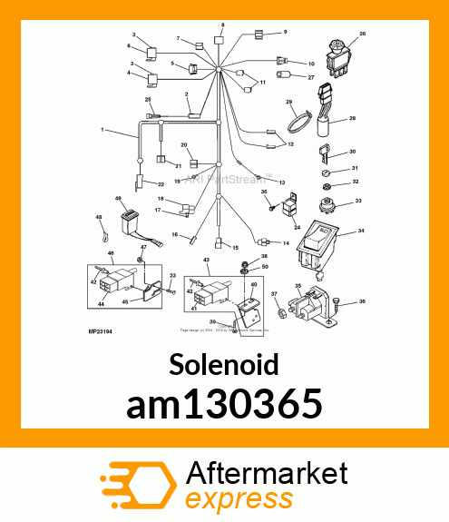 STARTING AID SOLENOID, STARTER SOLE am130365