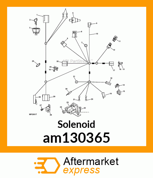 STARTING AID SOLENOID, STARTER SOLE am130365