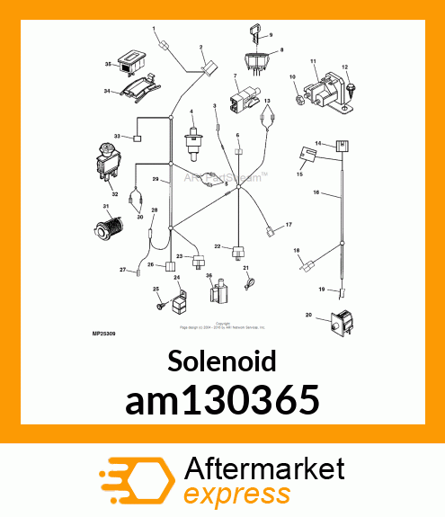 STARTING AID SOLENOID, STARTER SOLE am130365