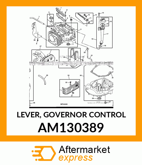 LEVER, GOVERNOR CONTROL AM130389