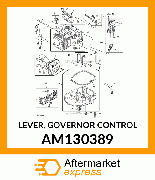 LEVER, GOVERNOR CONTROL AM130389