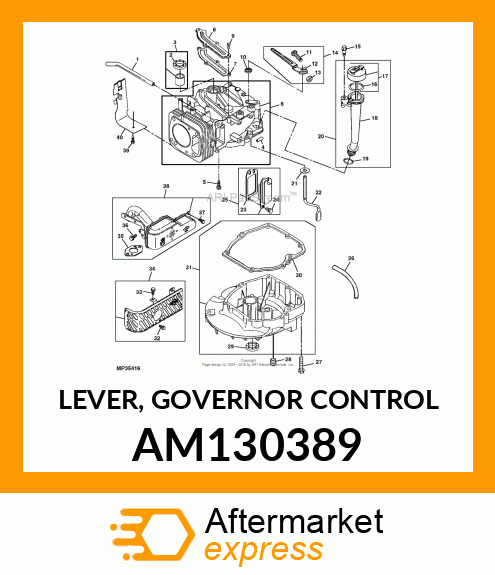 LEVER, GOVERNOR CONTROL AM130389