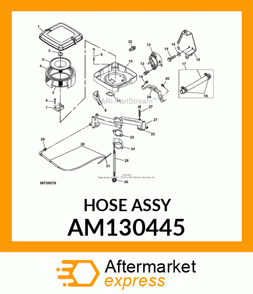 HOSE, VACUUM HARNESS Bamp;S V AM130445