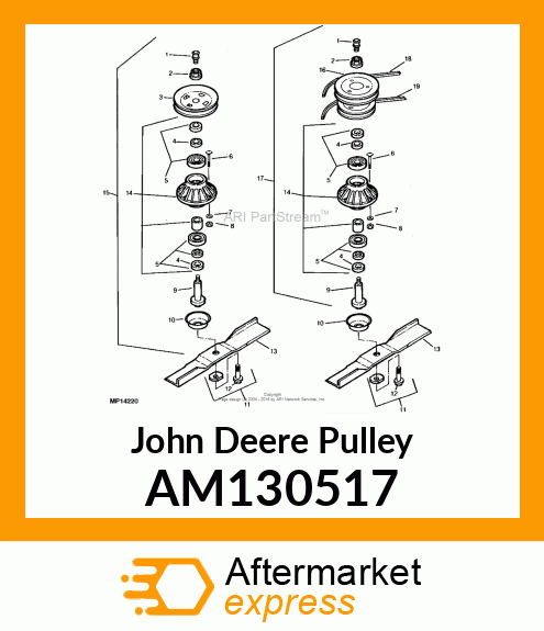 PULLEY, JACKSHEAVE, WELDED PAINTED AM130517